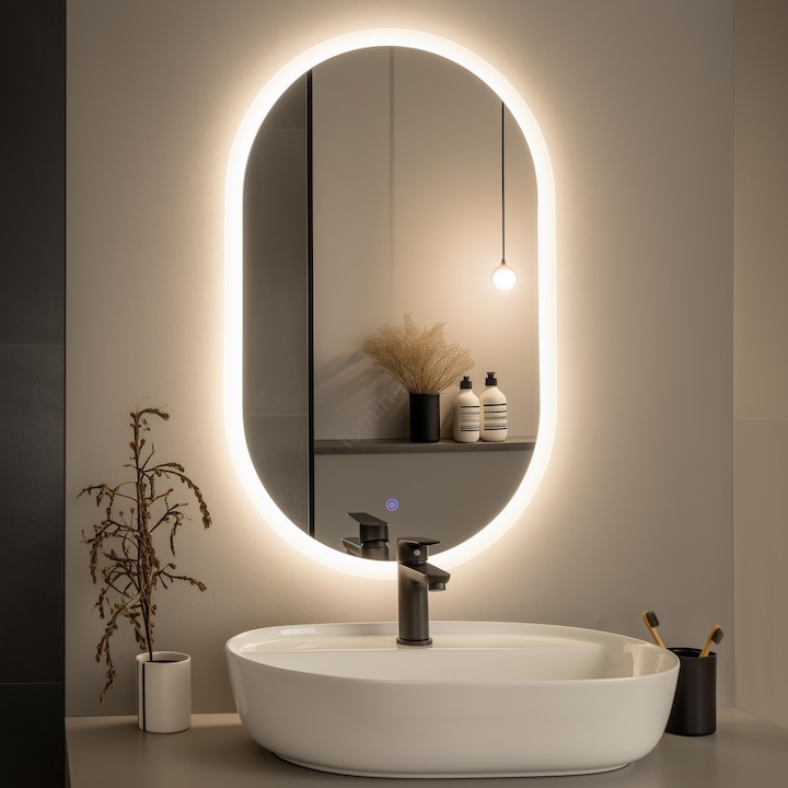 Brilagi - Oglinda de baie LED LECCO LED/25W/230V 50x80 cm IP44 CRI 90 reglabila + CCT