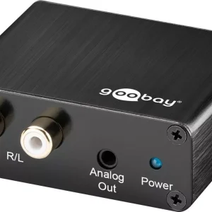 Adaptor AUDIO DIGITAL la ANALOG TOSLINK la 2x RCA +JACK 3.5 mm Goobay