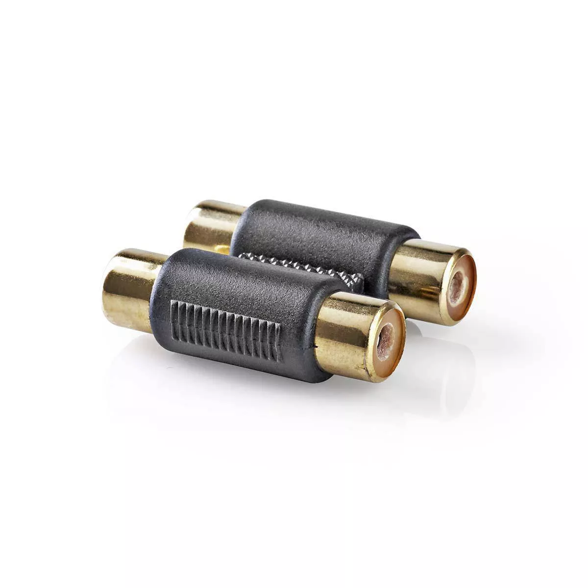 Adaptor audio stereo 2x RCA mama - 2x RCA mama aurit 1buc Nedis - imagine 2