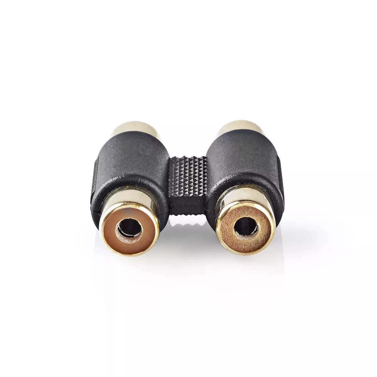 Adaptor audio stereo 2x RCA mama - 2x RCA mama aurit 1buc Nedis - imagine 3