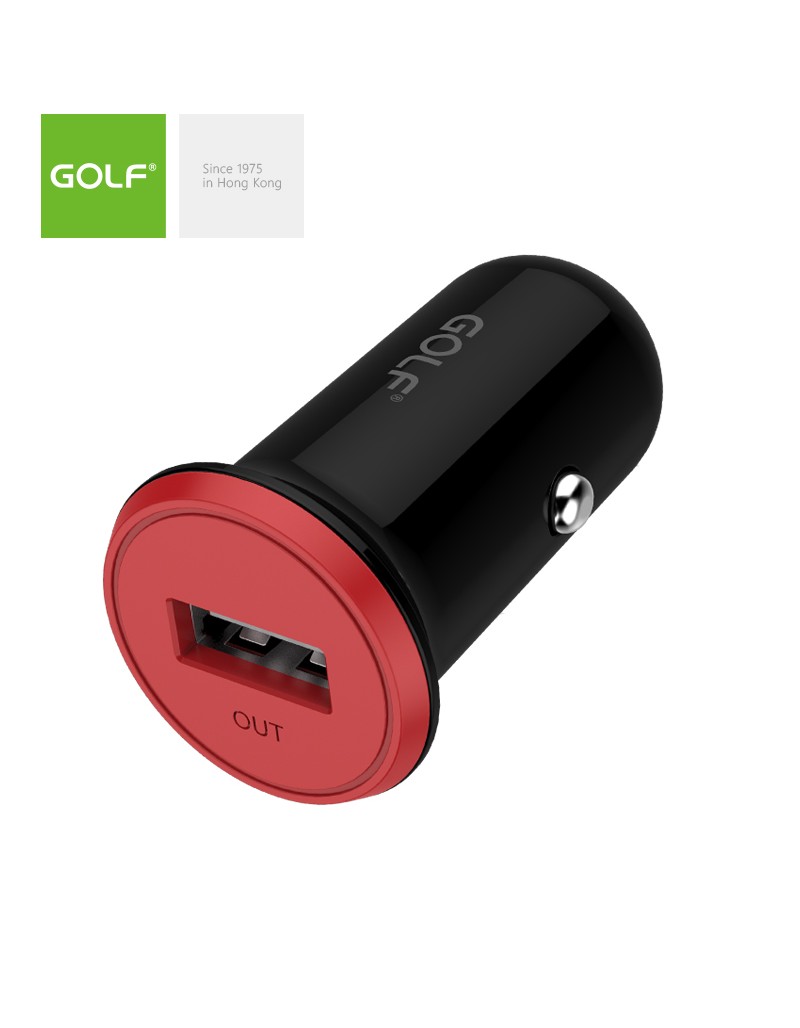 Alimentator Incarcator de la auto 1A 12-24V la 1x USB 1A negru GF-C5 blister Golf - imagine 2