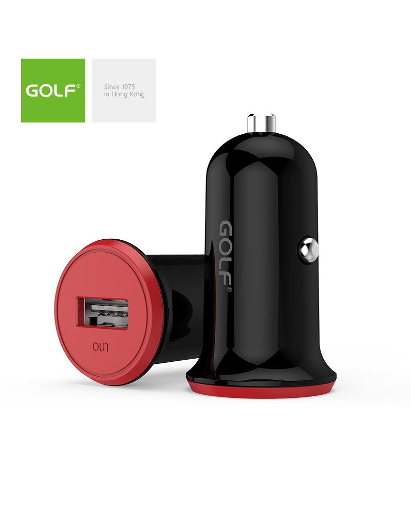 Alimentator Incarcator de la auto 1A 12-24V la 1x USB 1A negru GF-C5 blister Golf - imagine 3