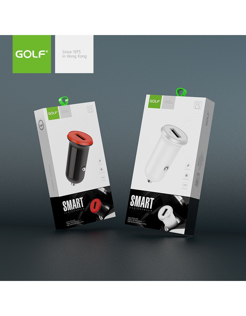 Alimentator Incarcator de la auto 1A 12-24V la 1x USB 1A negru GF-C5 blister Golf - imagine 4