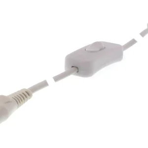 Cablu alimentare corpuri T5 cu intrerupator 1.5m alb Well