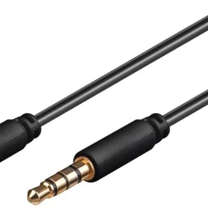 Cablu audio Jack Stereo 3.5 mm tata 4 pini - 3.5 mm tata 0.5m Goobay