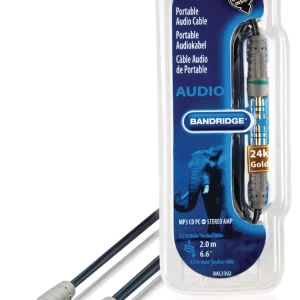 Cablu audio stereo OFC cupru Jack 3.5 mm tata-tata 2m Bandridge