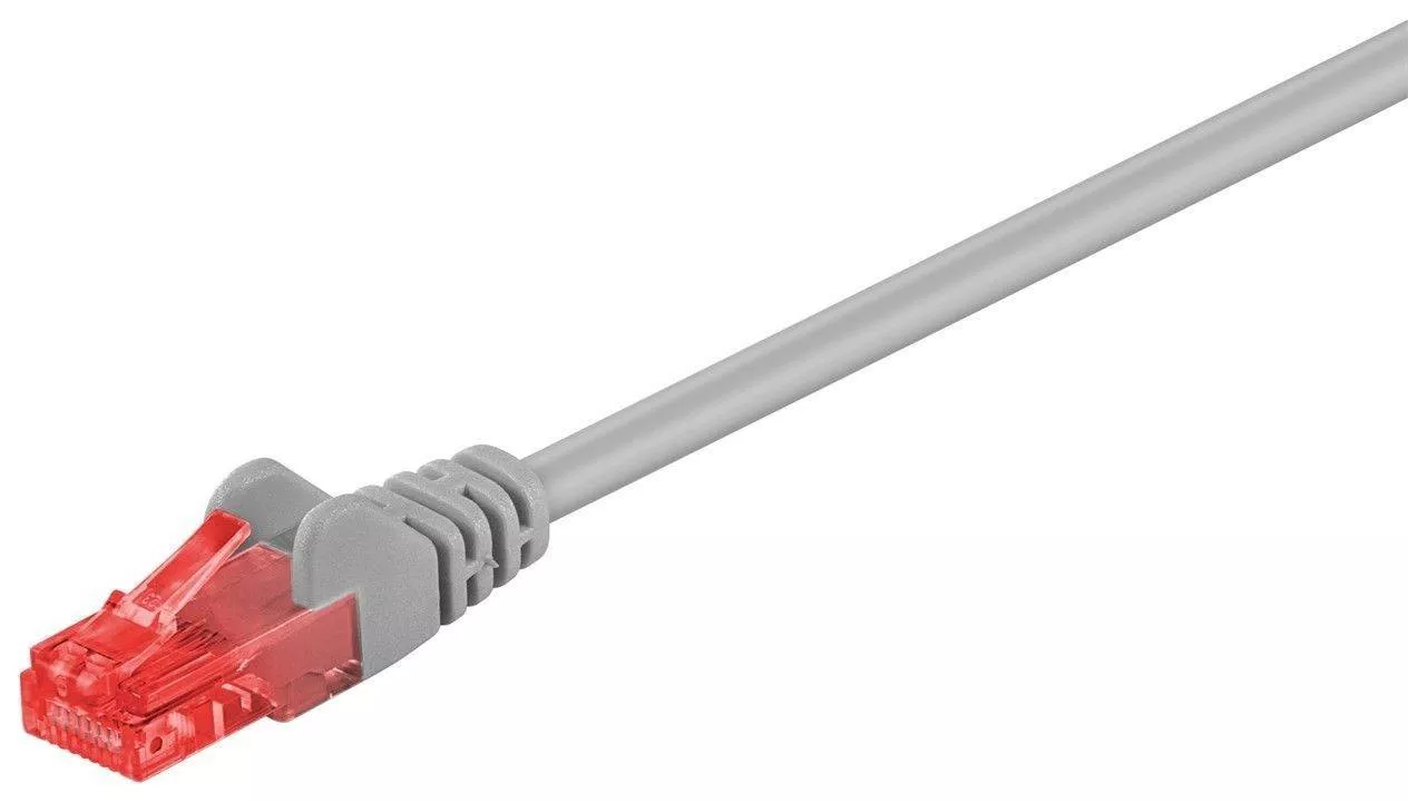 Cablu CAT6 patch UTP gri 0.5m CCA material Goobay - imagine 2