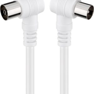 Cablu coaxial 90 grade la coaxial 90 grade 1.5m dublu ecranat Goobay