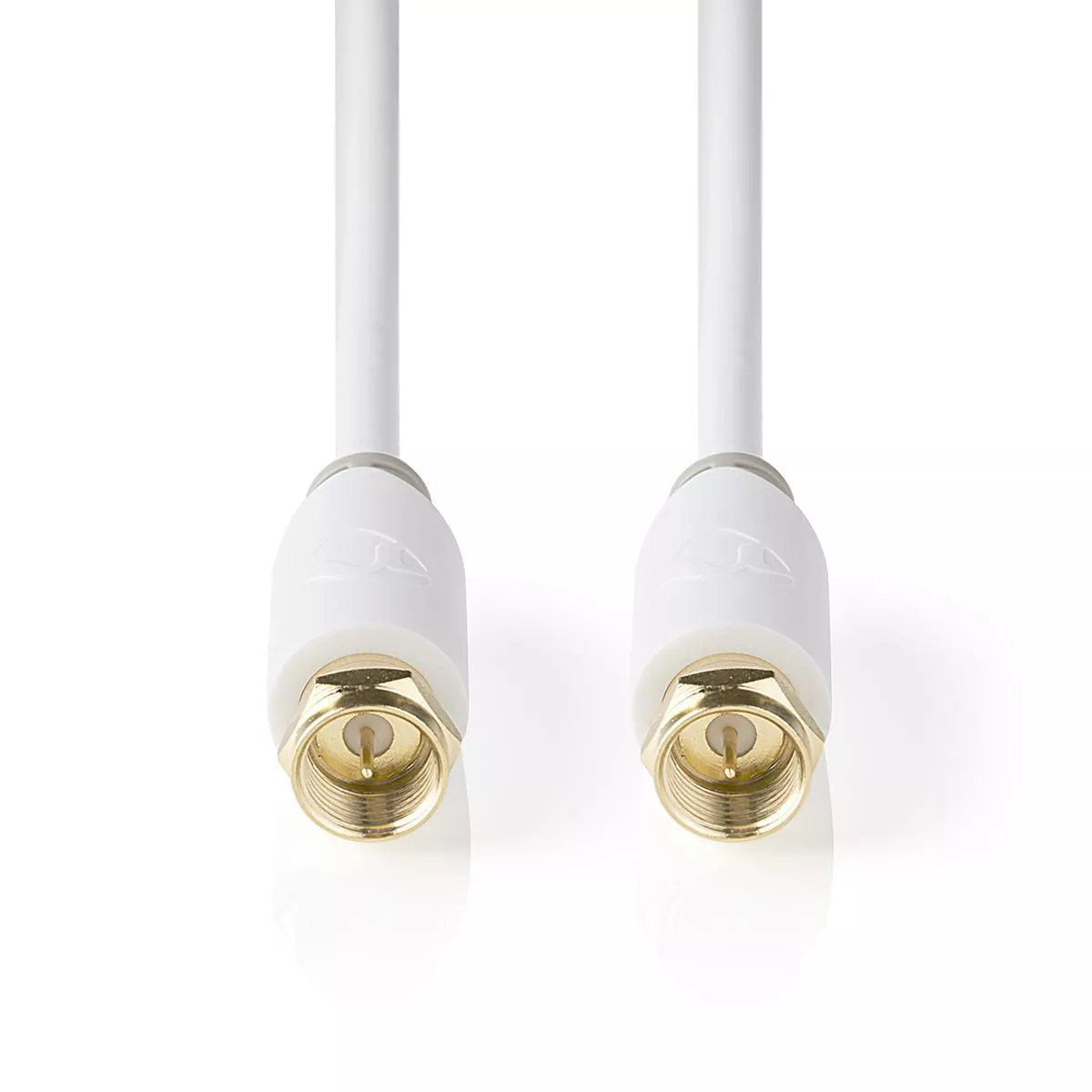 Cablu coaxial Nedis F tata - F tata 2m alb cupru dublu izolat - imagine 3