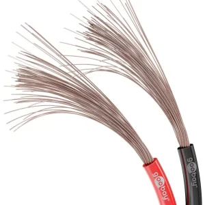 Cablu difuzor 2x2.5mm2 litat cupru OFC negru-rosu 10m Goobay 15099