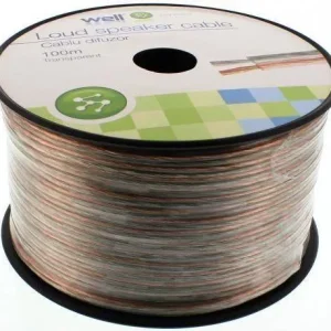 Cablu difuzor transparent 2x0.75mm CCA Well LSP-CCA0.75TT-100-WL