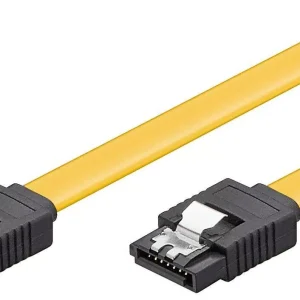 Cablu HDD SATA tata - SATA tata 6Gbit/s 10cm galben Goobay