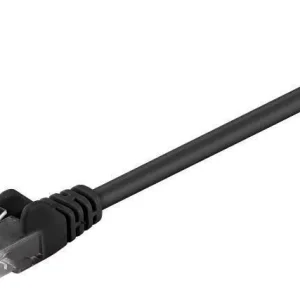 Cablu pach retea CAT5e UTP 2x RJ45 0.25m negru CCA neecranat Goobay