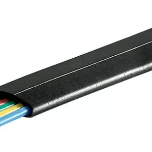 Cablu telefon 6 fire plat negru CCA aluminiu-cuprat Goobay