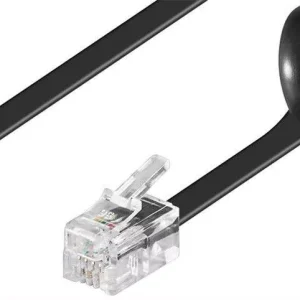 Cablu telefonic receptor spiralat 2m RJ10 4P4C Goobay