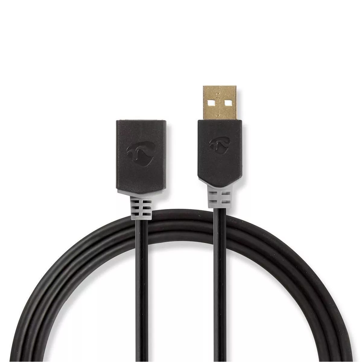 Cablu USB 2.0 A tata - USB A mama 2m Nedis - imagine 2