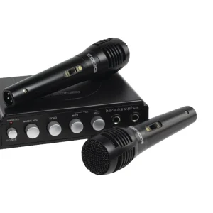 Mixer karaoke cu 2 microfoane negru Konig