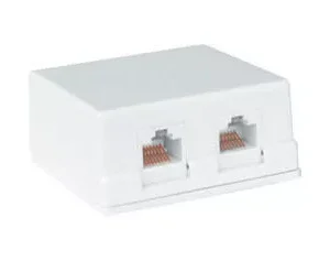 Priza dubla UTP CAT5 RJ45 8p8c alba