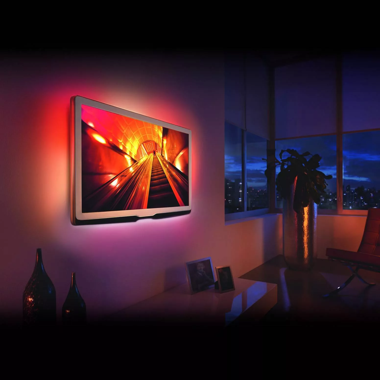 Set banda LED pentru iluminare fundal TV cu telecomanda 32-42 inch Phenom - imagine 2
