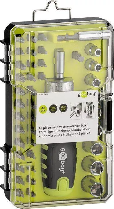 Set surubelnita cu 30biti si 9 tubulare CrV Goobay - imagine 5