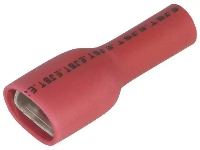 Terminal papuc plat 4.8mm 0.5mm mama 0.5/1.5mm2 crimpat pe cablu rosu JST LVDDF1.25-187A-5 - imagine 2