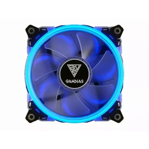 Ventilator 120x120x25mm iluminare albastra 1500RPM 45.2CFM 31dBA Gamdias Aeolus E1 12V