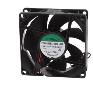 Ventilator DC axial 12VDC 80x80x25 mm 55.77m 3/h 28dBA 2600rot/min 24AWG SUNON EE80251S3-1000U-999